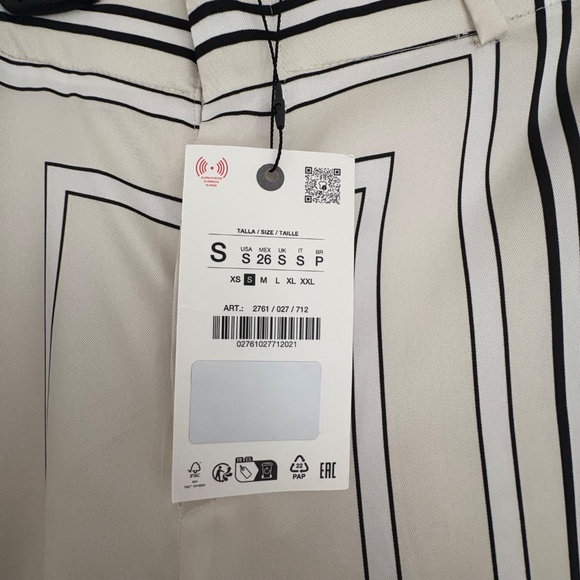 ZARA WOMAN COLLECTION Lapel collar shirt with long cuffed sleeves and trousers - Picture 8 of 12